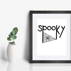 Spooky Spiderweb Digital Print | Printable Wall Art | Home Decor | Halloween Decor | Art Print | Digital Download | Black and White