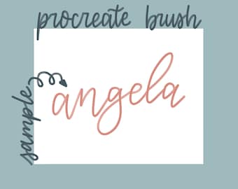 Angela Procreate Brush para Handlettering Digital / Descarga Instantánea / Caligrafía Digital / Caligrafía Pro iPad / Letras Digitales