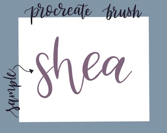 Shea Procreate Brush for Digital Handlettering | Instant Download | Digital Calligraphy | iPad Pro Calligraphy | Digital Lettering