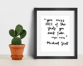 The Office Quote Digital Print | Printable Wall Art | Home Decor | Office Decor | Michael Scott Quote | Art Print | Digital Download