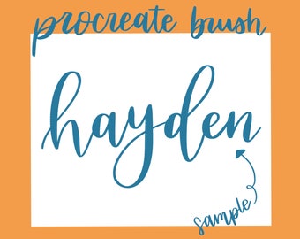 Hayden Procreate Brush para Digital Handlettering / Descarga Instantánea / Caligrafía Digital / iPad Pro Caligrafía / Letras Digitales