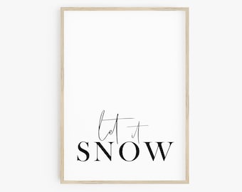 Let It Snow Wall Art Etsy