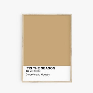 Modern Winter Print, Holiday Decor, Minimalist Wall Art, Christmas Print, Beige Printable Poster, Color Block Art Print, Digital Prints