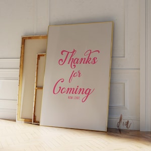 Bar Cart Art Print, Thank For Coming Now Leave Poster, Modna sztuka ścienna, Zabawny cytat, CYFROWY plakat Preppy, Dziewczęcy wydruk, Sztuka do pobrania