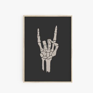 Halloween Printable Wall Art, Skeleton Hand Print, Halloween Decor, Digital Prints, Printable Poster, Halloween Print, Funny Halloween Print