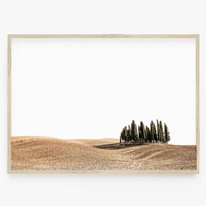 Impresión de Toscana, Impresiones de arte mural de Italia, Cipreses, Impresión horizontal, Arte imprimible, Fotografía de paisaje, Impresiones digitales, Cartel de viaje