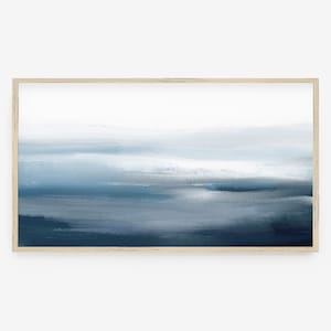 Frame Art TV, Indigo Blue Abstract Watercolor, Abstract Ocean Art, Modern Art, Samsung Digital TV Art, Contemporary Art, Digital Download