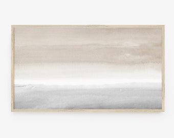 Frame TV Art, Abstract Watercolor Taupe Grey, Neutral Tones, Modern Watercolor Art, Minimalist Decor, Digital Download