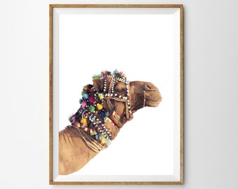 Cammello stampa Boho vivaio stampa deserto Animal Print Decor bohemien stampabile Wall Art Download digitale ragazze camera marocchina Poster Stampe d'arte