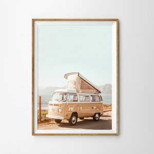 Retro Van Print Beach Decor California Wall Art Camper Van Print Travel Poster Boho Decor Beach Wall Art Large Poster Print Instant Download