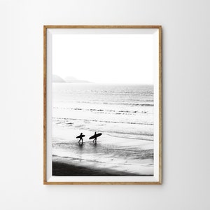 Black and White Surf Print California Wall Art Prints Beach Poster Surf Poster Ocean Wall Art Printable Wall Art Beach Themed Room Tropical