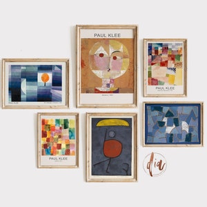 Paul Klee Print 6er Set, Eclectic Gallery Wall Set, Abstrakte Wandkunst, Digitale Ausstellung Poster Set, Ästhetische Raumdekoration, Vintage Poster