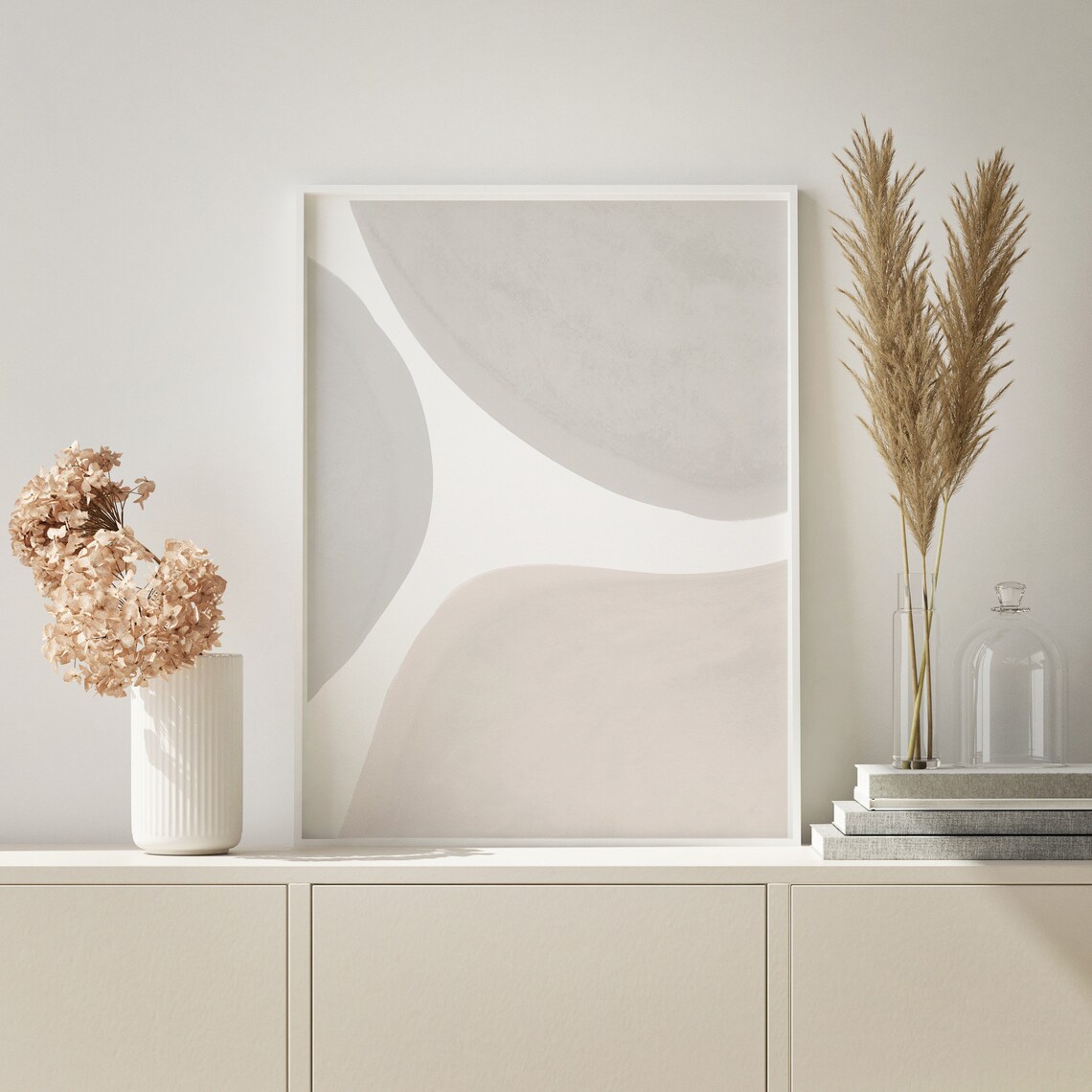 Neutral Wall Art Set of 3 Prints Abstract Art Print Set Etsy