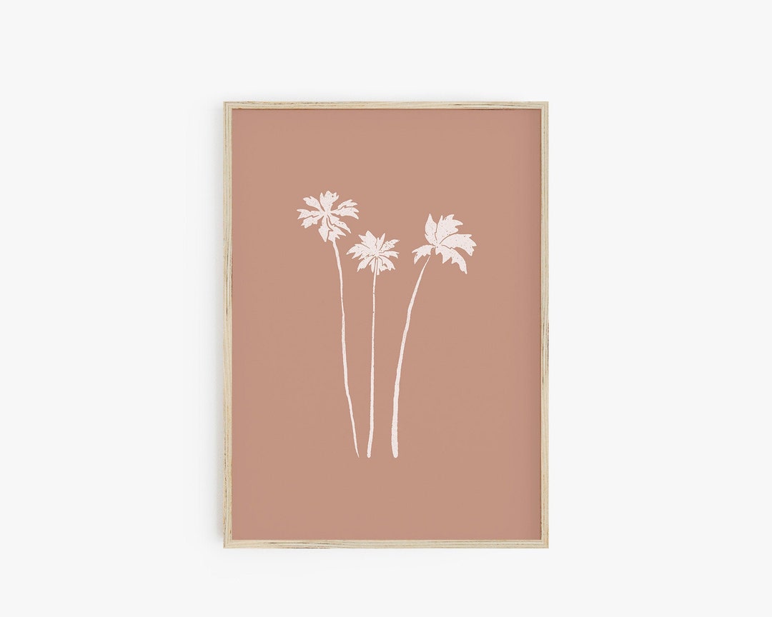Abstract Palm Tree Print, Boho Wall Art Print, Boho Beach Art, Teen ...