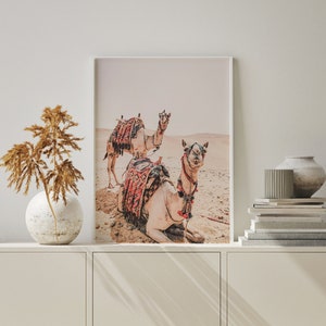 Moroccan Wall Art Desert Camel Print Desert Animal Boho Decor Moroccan Decor Trendy Wall Art Prints Printable Wall Art Morocco Boho Wall Art image 4