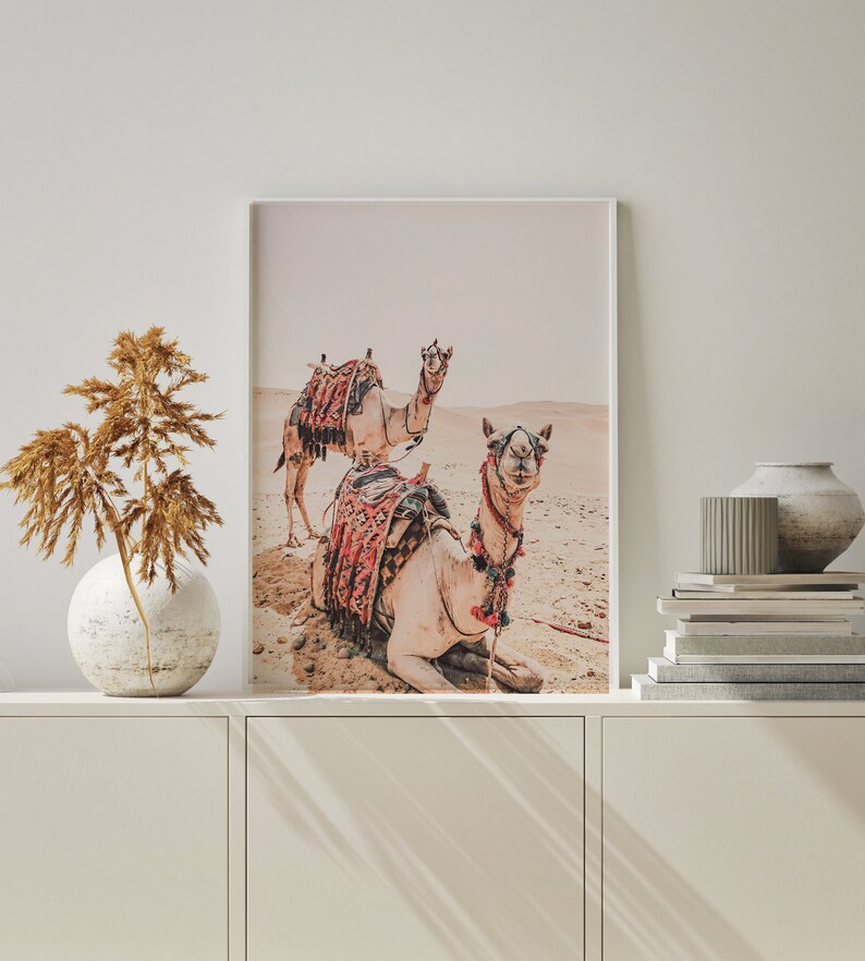 Moroccan Wall Art Desert Camel Print Desert Animal Boho Decor Moroccan Decor Trendy Wall Art Prints Printable Wall Art Morocco Boho Wall Art image 4