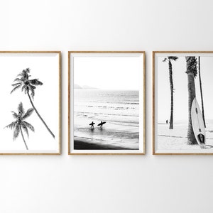 Surf Art Surf Poster Gallery Wall Set of 3 Prints 3 Piece Wall Art Beach Print Ocean Print Coastal Decor Beach Decor Surfboard Print