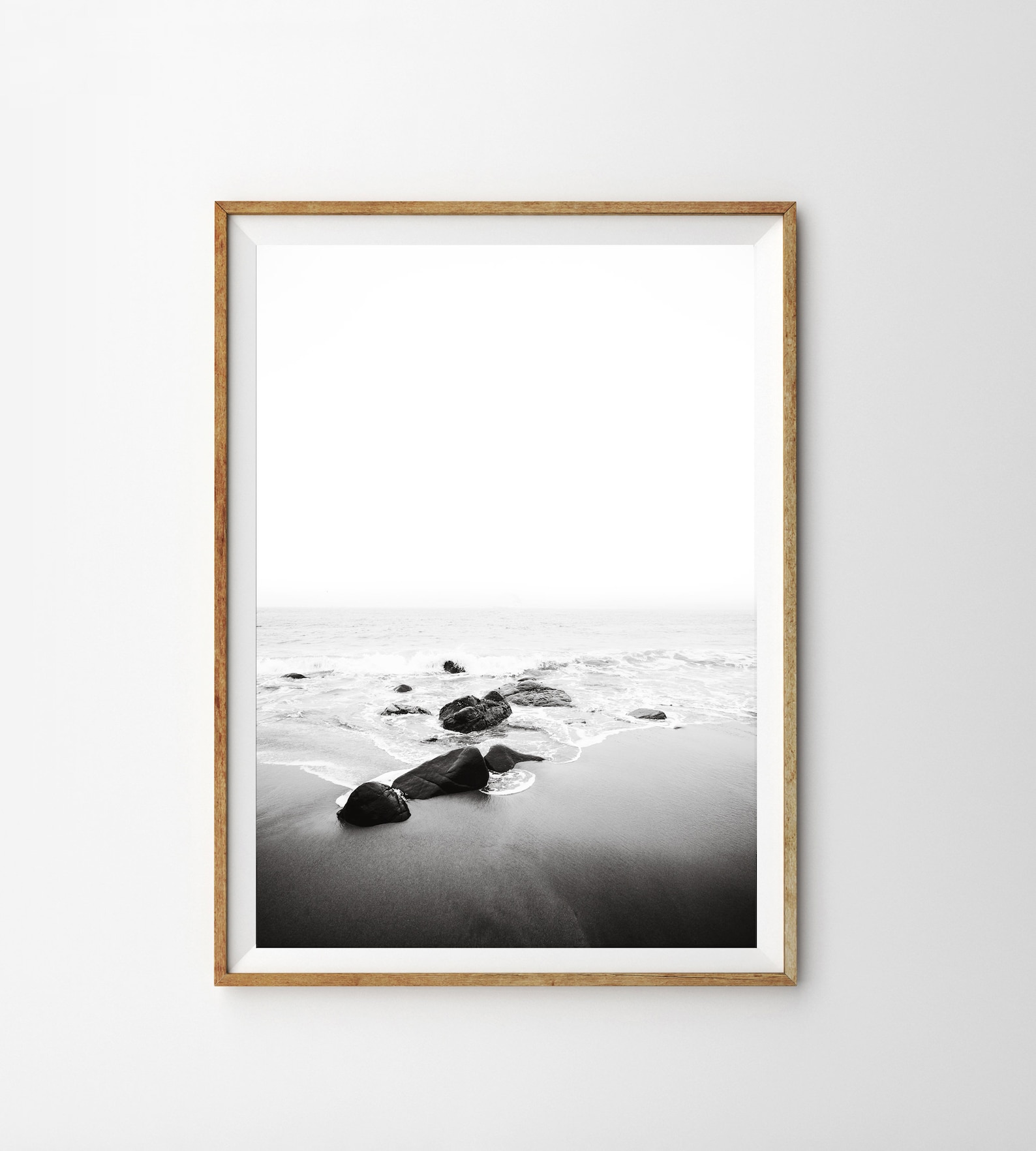 Set of 3 Beach Prints Black and White Beach Wall Art Prints Etsy