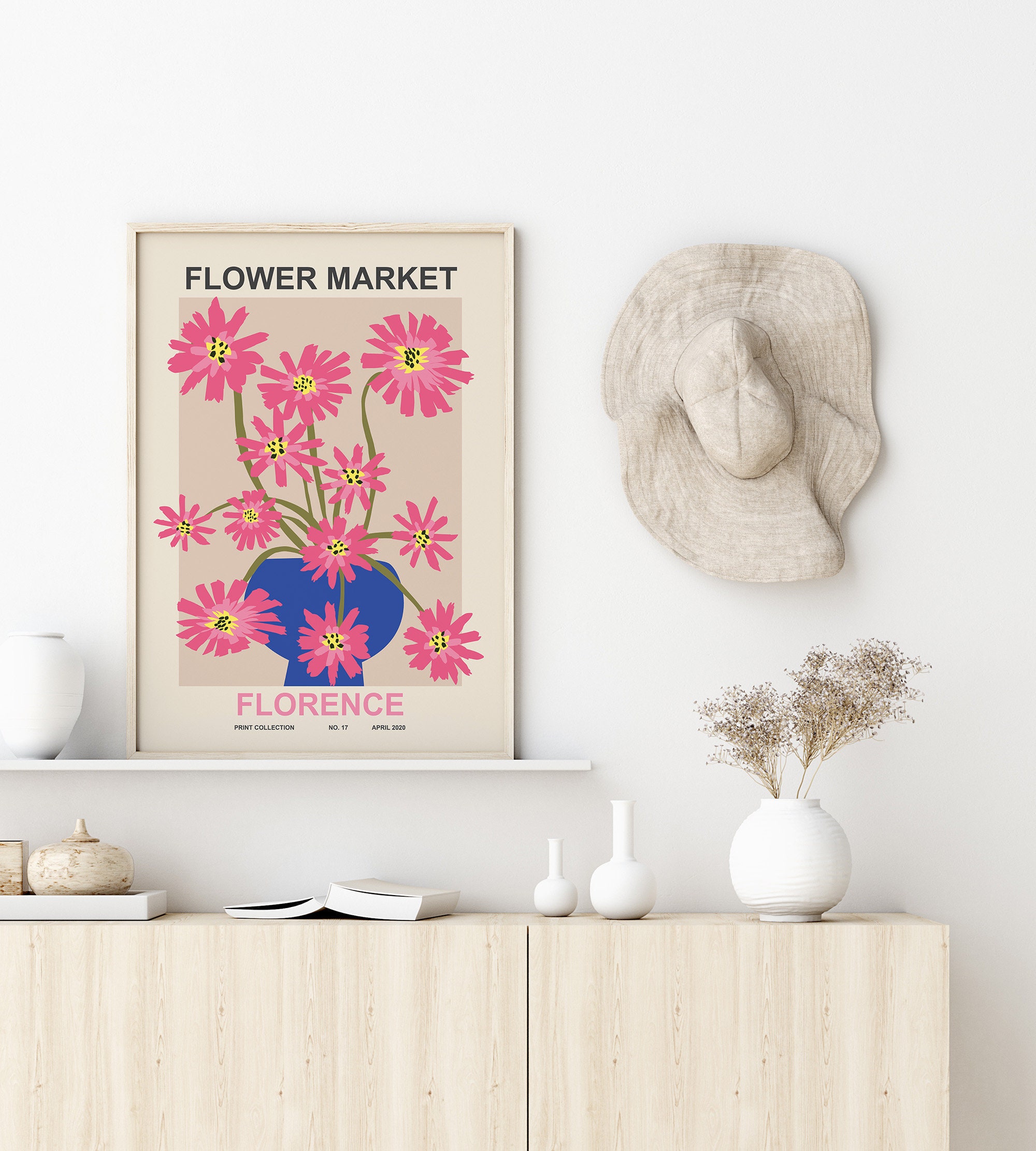 Flower Market Poster Florence Abstract Flower Print - Etsy India