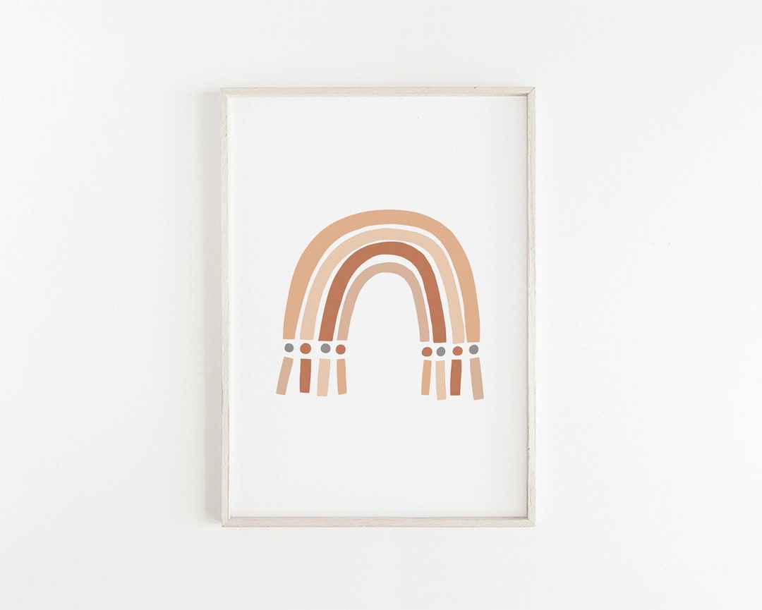 Boho Rainbow Nursery Printable Art Gender Neutral Decor Terracotta ...