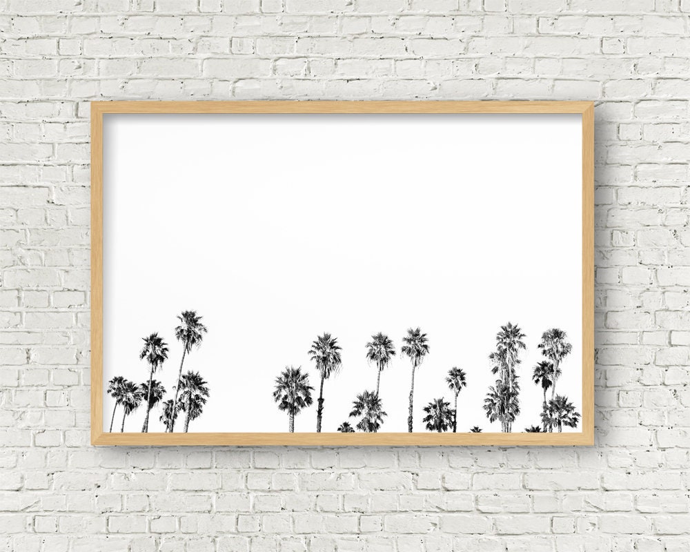 Palm Tree Print Boho Decor Modern Wall Art Tropical Printable Digital ...
