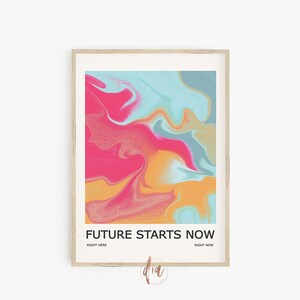 Aura Print Positive Affirmation Poster Retro Grainy Gradient - Etsy