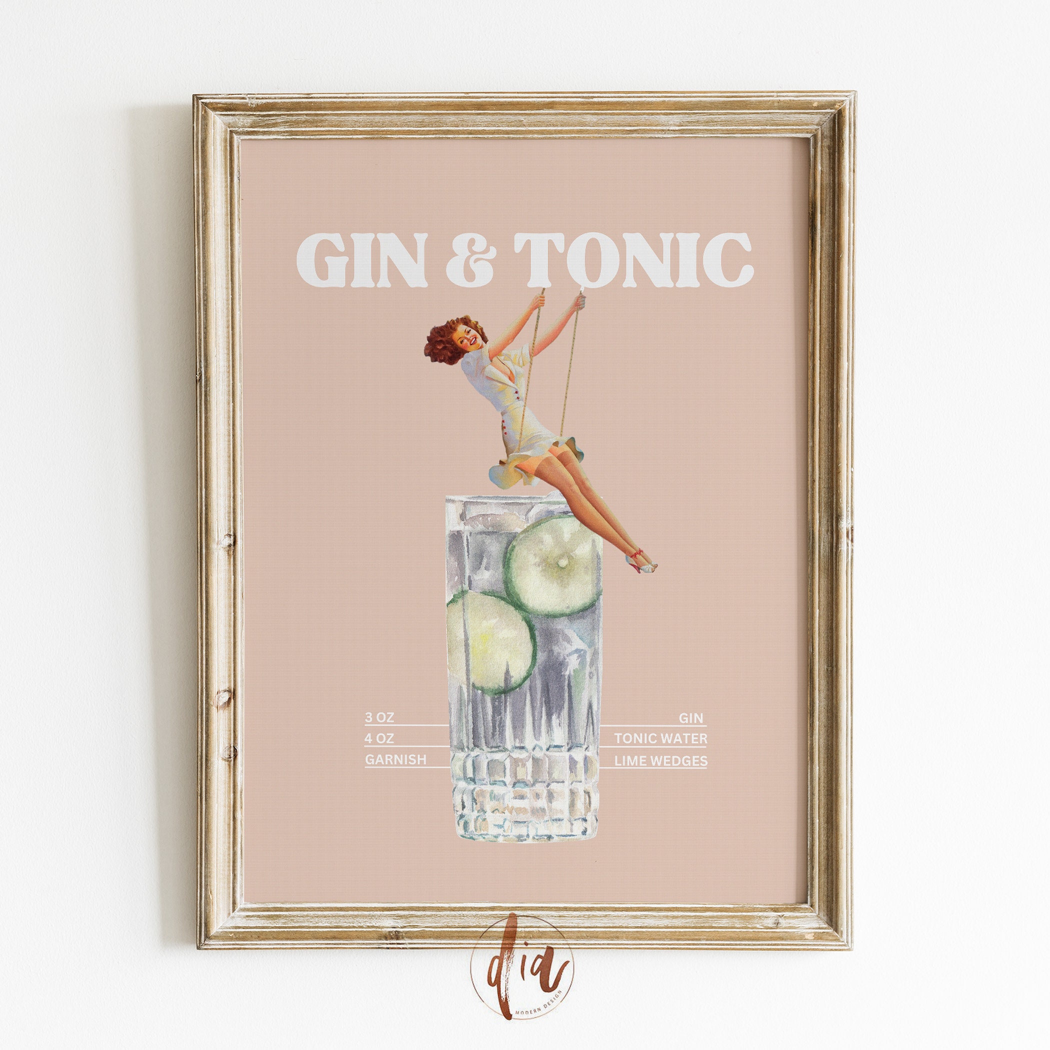 Gin and Tonic Poster - Etsy