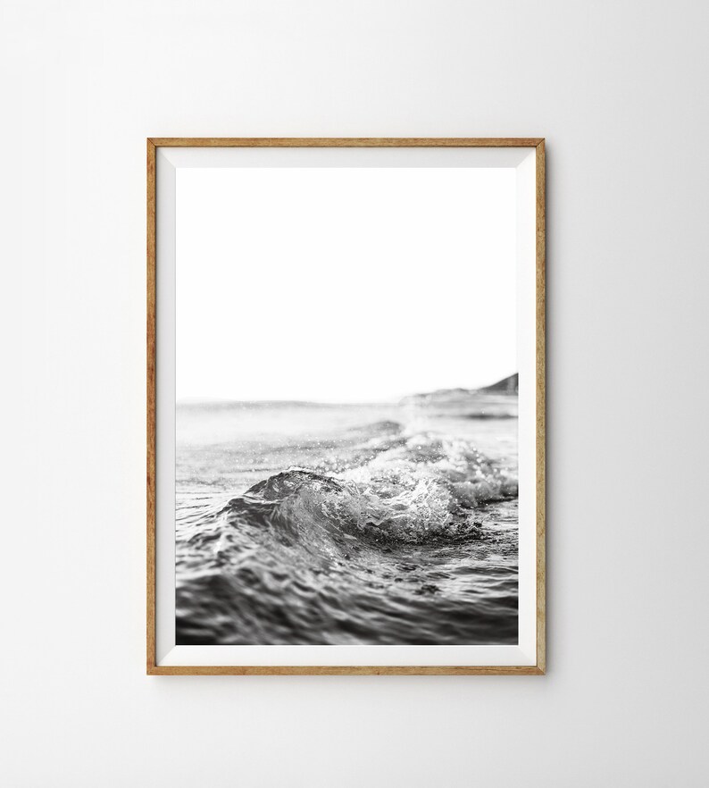 Set of 3 Beach Prints Black and White Beach Wall Art Prints - Etsy