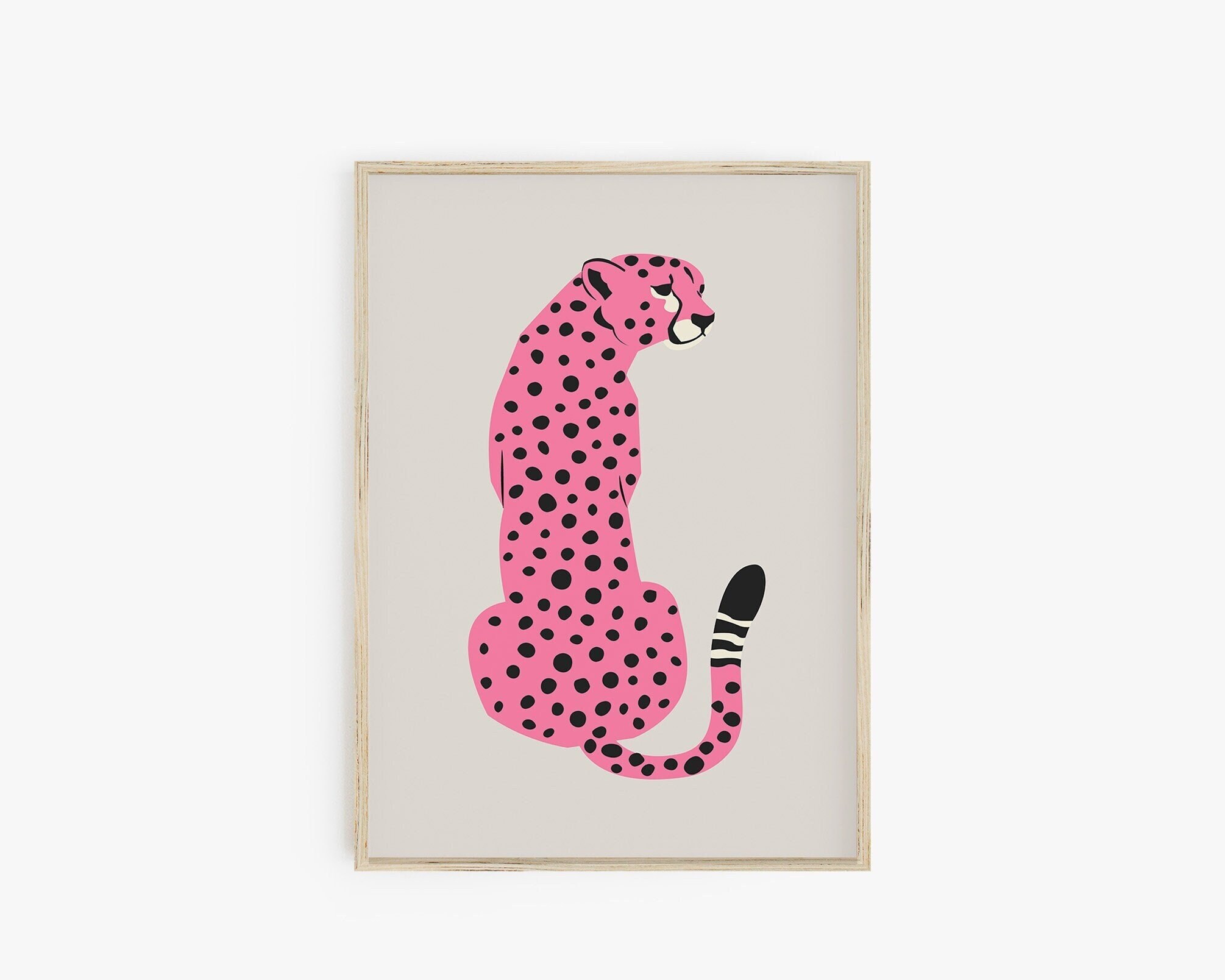HAUS AND HUES Cheetah Print Wall Décor Pink Posters for Room Aesthetic  Blush Pink Cheetah Wall Art, Preppy Room Decor UNFRAMED 12” x 16” 