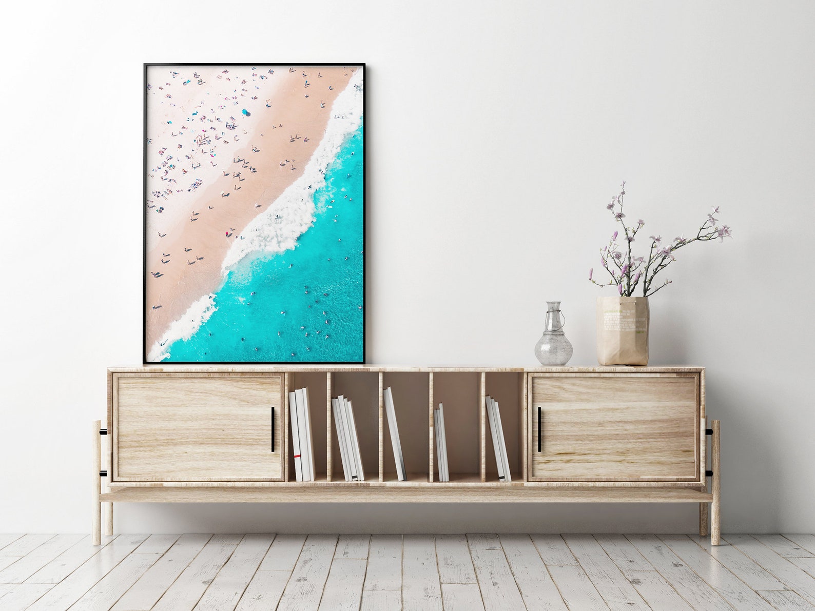 Aerial Beach Print Ocean Wall Art Modern Beach Print Tropical Etsy