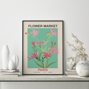 Flower Market Print Paris, Printable Poster, Flower Market Poster ...