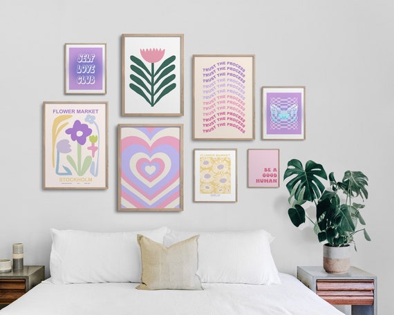 Y2K Prints Danish Pastel Decor Dorm Room Decor Flower - Etsy Finland