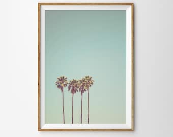 Palm Tree Print  Boho Decor Beach Wall Art Beach Print Tropical Decor Large Palm Tree Poster Tropical Print Palms Palm Print Palm Trees