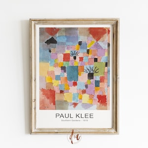 Paul Klee Poster Print Gardens, Colorful Abstract Painting, Exhibition Poster, Maximalist Decor, Aesthetic Room Decor, Vintage Printable