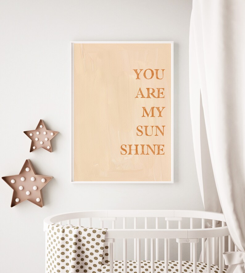 Nursery Wall Art, You Are My Sunshine Printable Poster, Gender Neutral ...