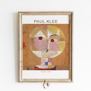 Paul Klee Poster, abstraktes Portrait, berühmtes Gemälde Ausstellung Poster, ästhetische Raumdekoration, digitales Vintage Poster, Retro Wandkunst