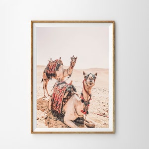 Moroccan Wall Art Desert Camel Print Desert Animal Boho Decor Moroccan Decor Trendy Wall Art Prints Printable Wall Art Morocco Boho Wall Art image 1