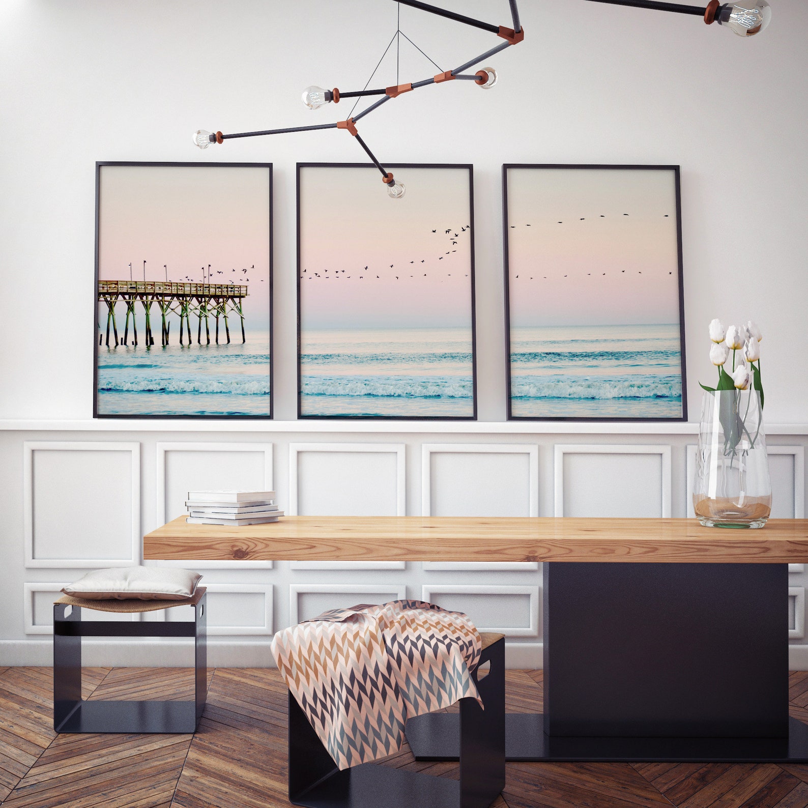 Coastal Wall Art Set of 3 Prints Ocean Print 3 Piece Wall Art Bedroom ...