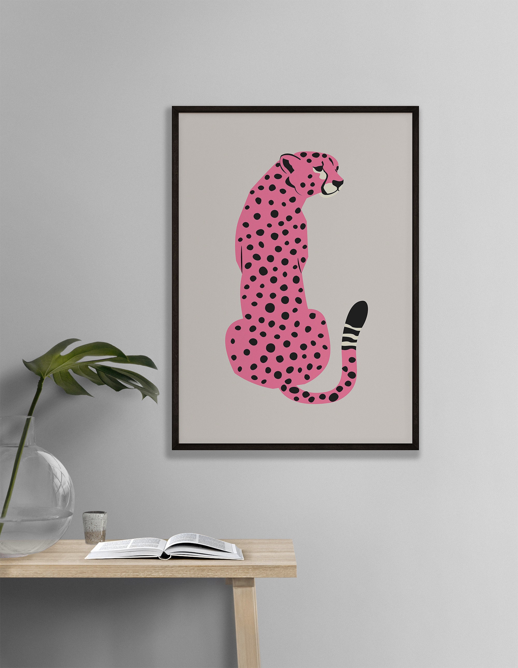 Pink Boho Cheetah Wallpaper – Koko Art Shop