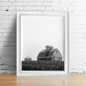 Set of 3 Farm Prints Cows Barn Hay Print Modern Farmhouse Decor Black White Print Farmhouse Kitchen Wall Art 3 Piece Wall Art Triptych Art image 3