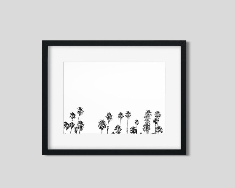 Palm Tree Print Boho Decor Modern Wall Art Tropical Printable - Etsy