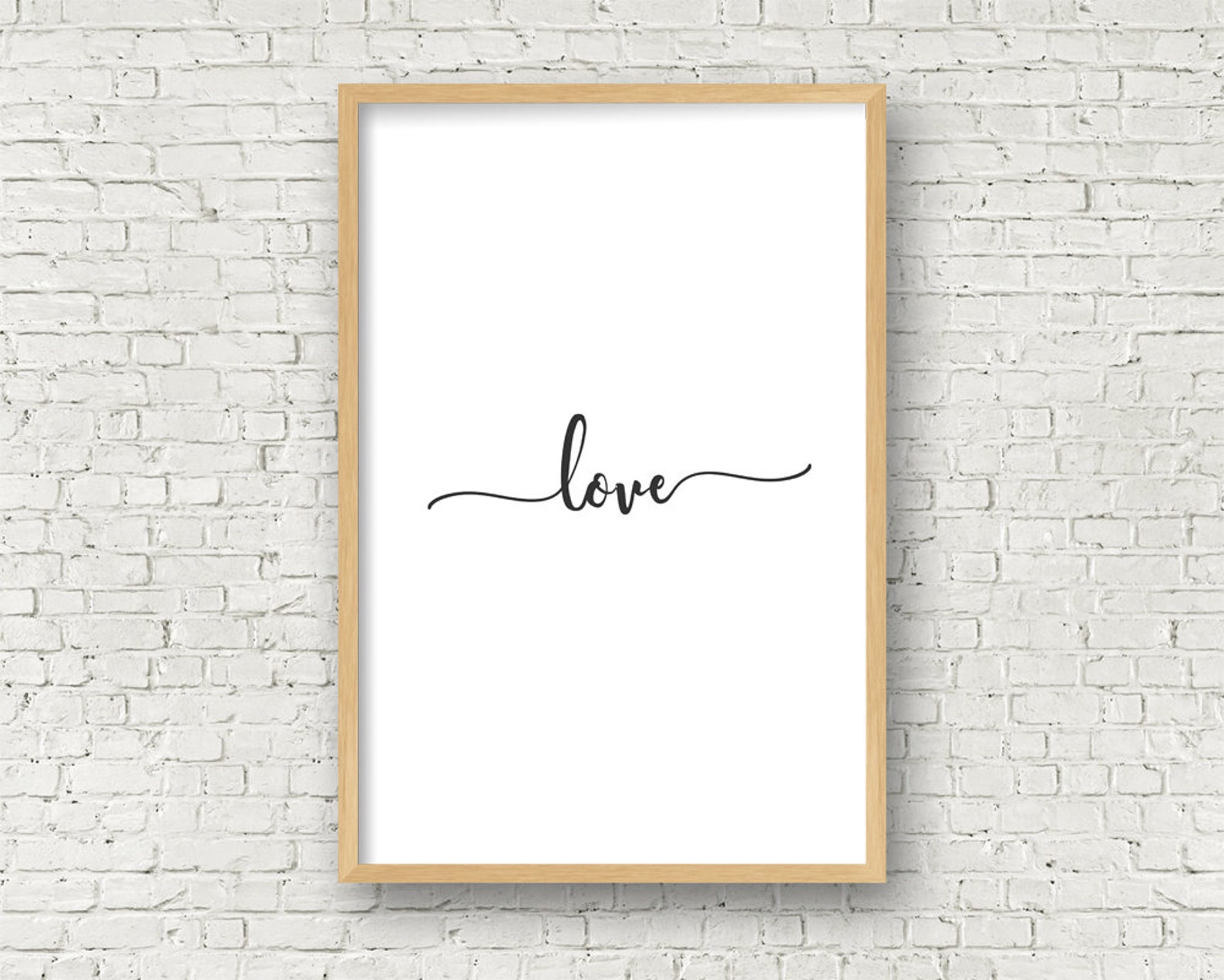 Love Script Printable Wall Art Printable Love Print Love Wall | Etsy