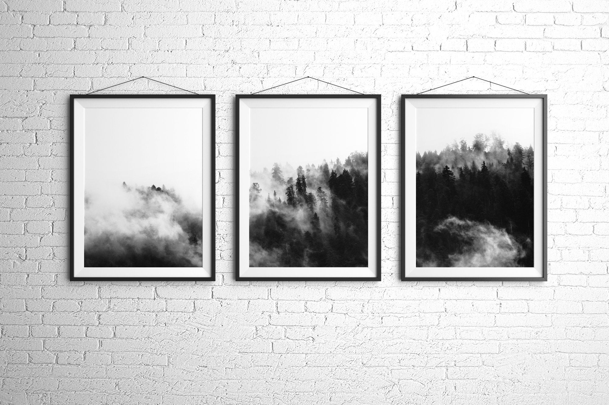 3 Piece Wall Art Forest Print Set of 3 Prints Nordic Print - Etsy