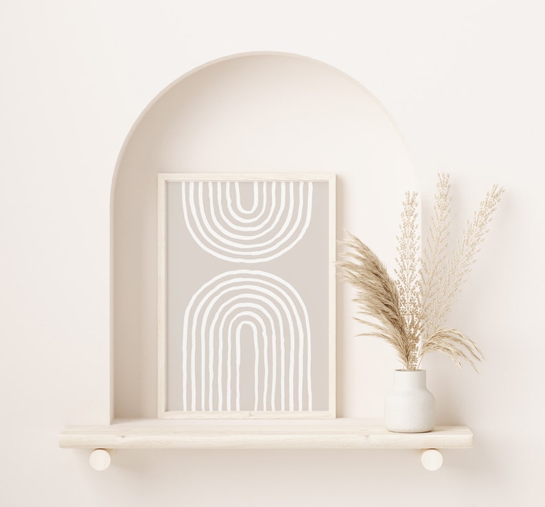Abstract Rainbow Art Print Printable Wall Art Neutral Digital Print ...