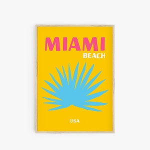 Ensemble d'impression d'affiche de voyage, décor de chambre preppy, décor maximaliste, affiches Y2K, impressions de dortoir, affiches colorées, Miami Ibiza Capri Bondi Beach image 5