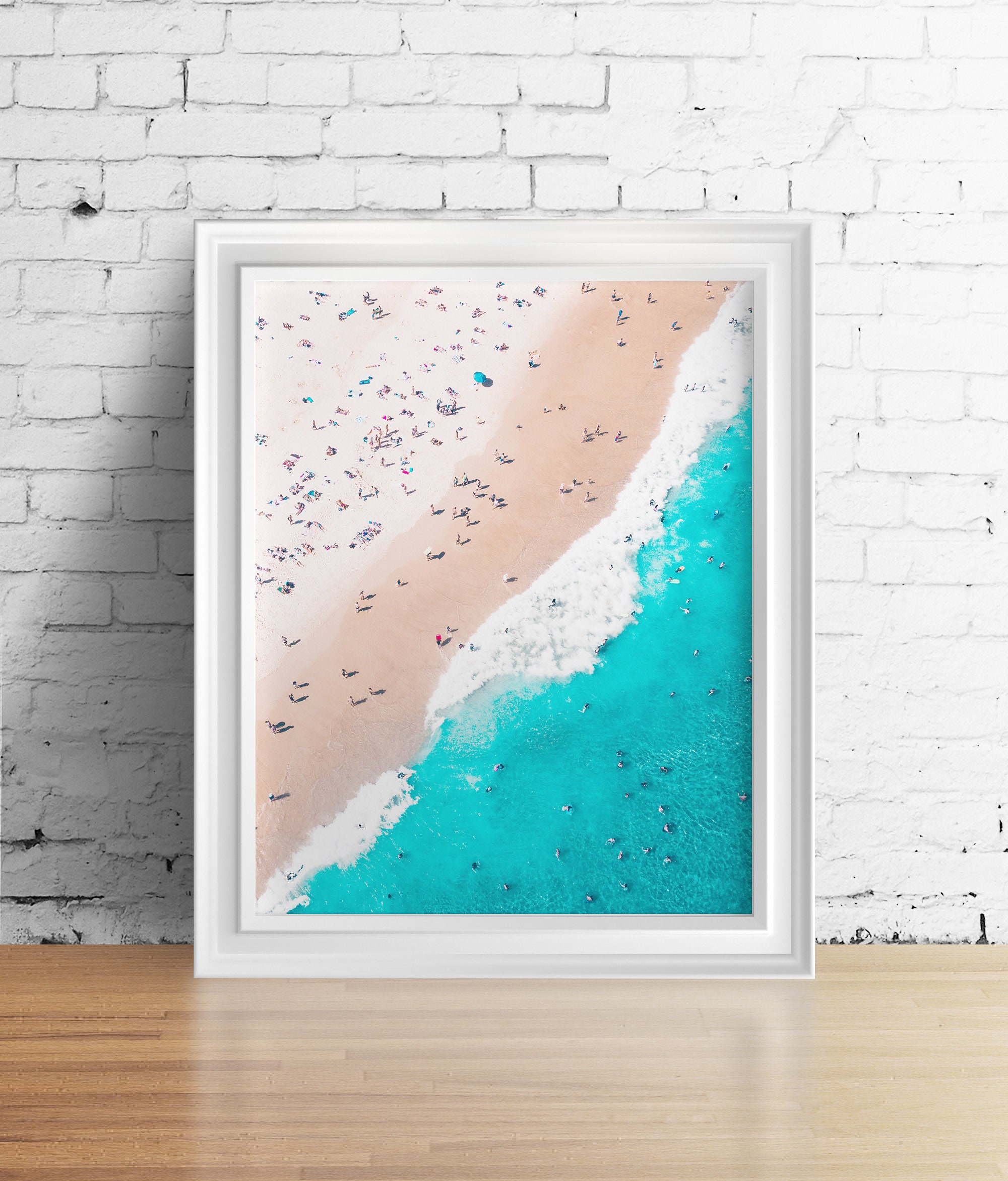 Aerial Beach Print Ocean Wall Art Modern Beach Print Tropical Etsy