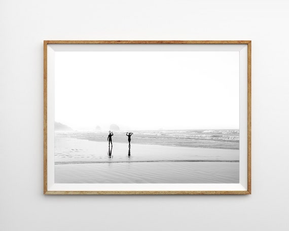 Surf Art Beach Etsy California Coastal Decor Surf and Poster Black Bedroom Art Print Wall Printable Wall - Horizontal Poster Art Art White Wall