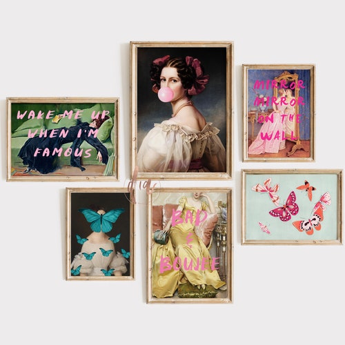 Party Queen Maximalist Wall Art Eclectic Prints Colorful - Etsy