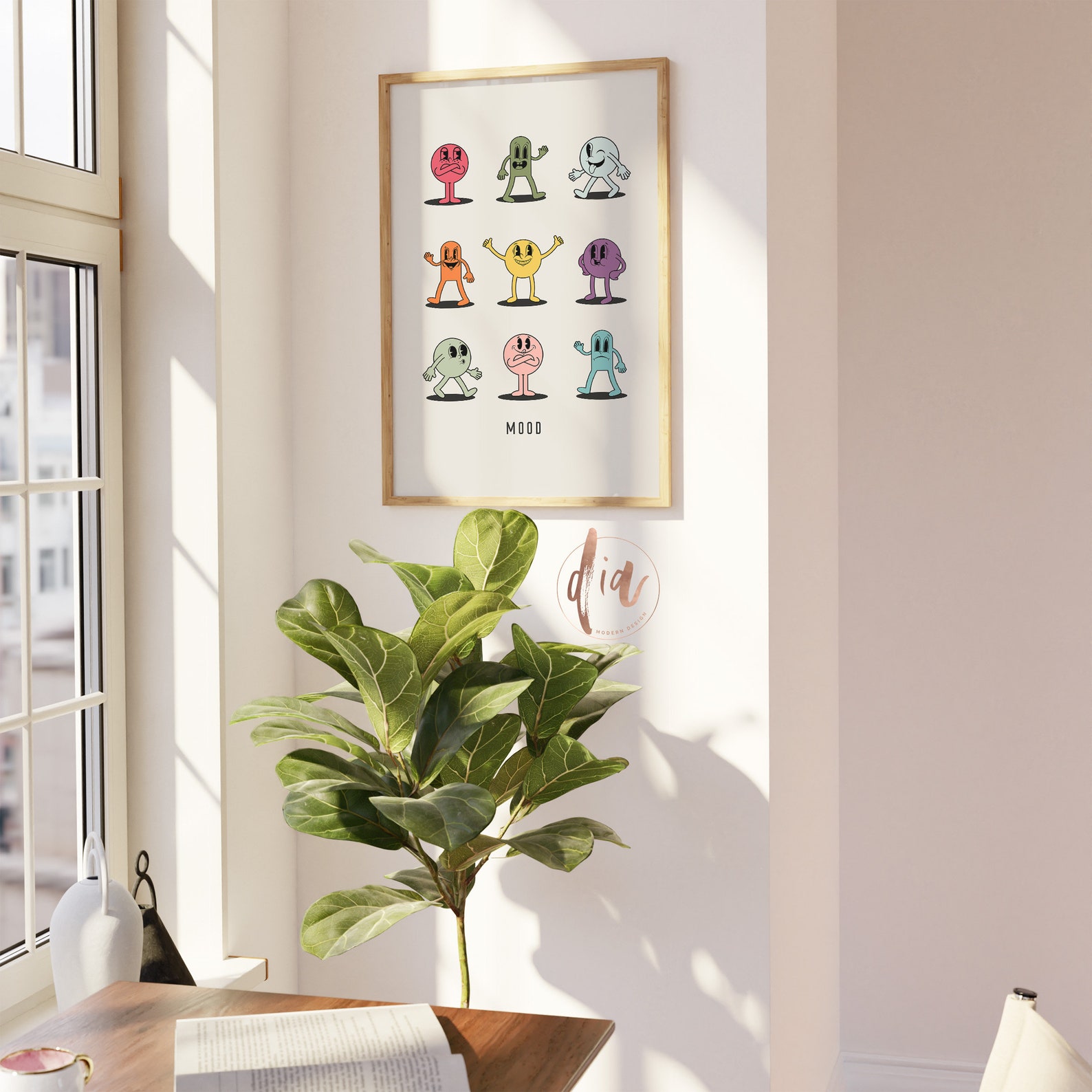 Retro Wall Art Mood Poster Print, Emotions Print, Retro Emotions Wall ...