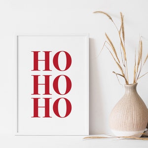 Hohoho Print, Christmas Printable Sign, Holiday Decor, Christmas Saying ...